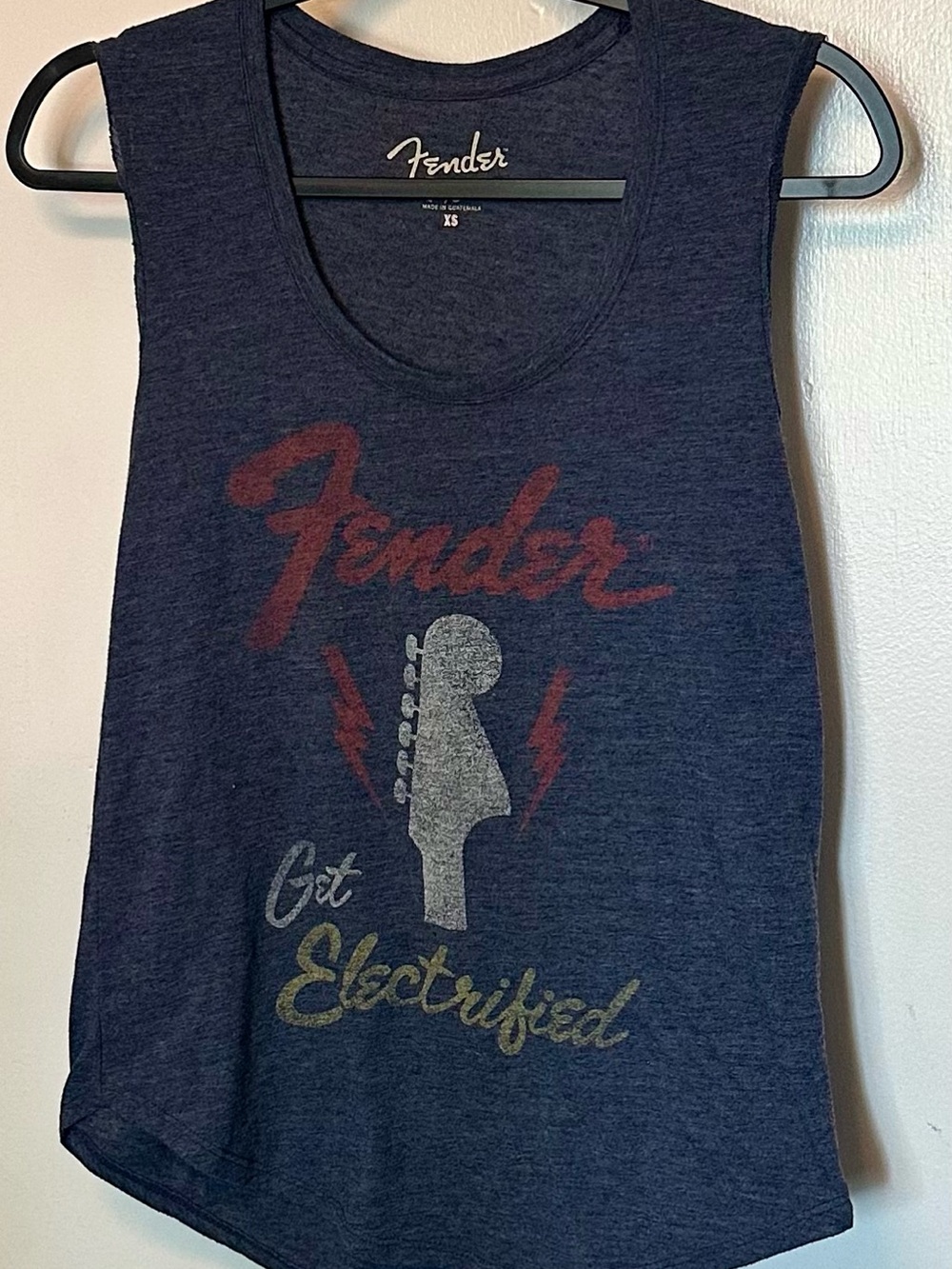 Fender Get Electrified Navy Graphic Tank Top